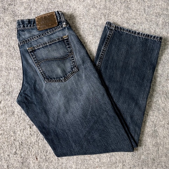 VTG Lee Relaxed Fit Straight Leg Jeans Women's Sizr 18 R Denim Casual Y2K 90's - Picture 1 of 11